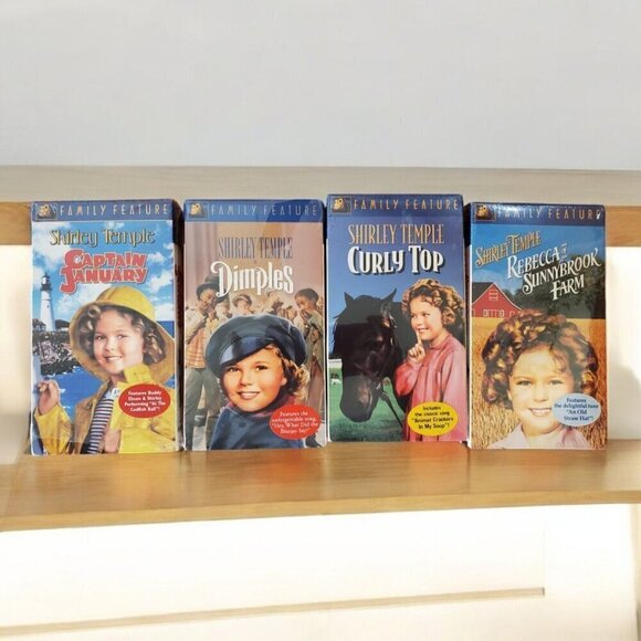 Other - Shirley Temple VHS Tapes Lot Of 4 Curly Top Dimples Sunnybrook Farm 3 New 1 Used